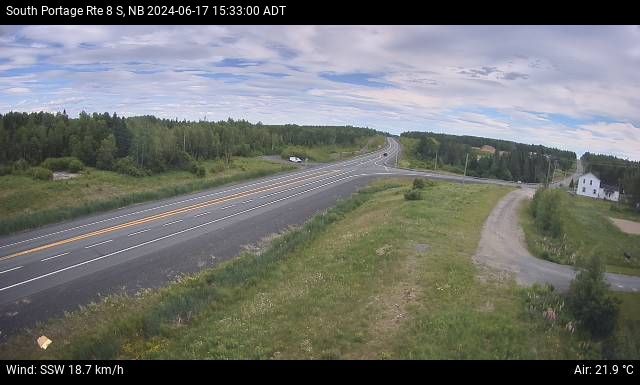 Web Cam image of South Portage (NB Highway 8)